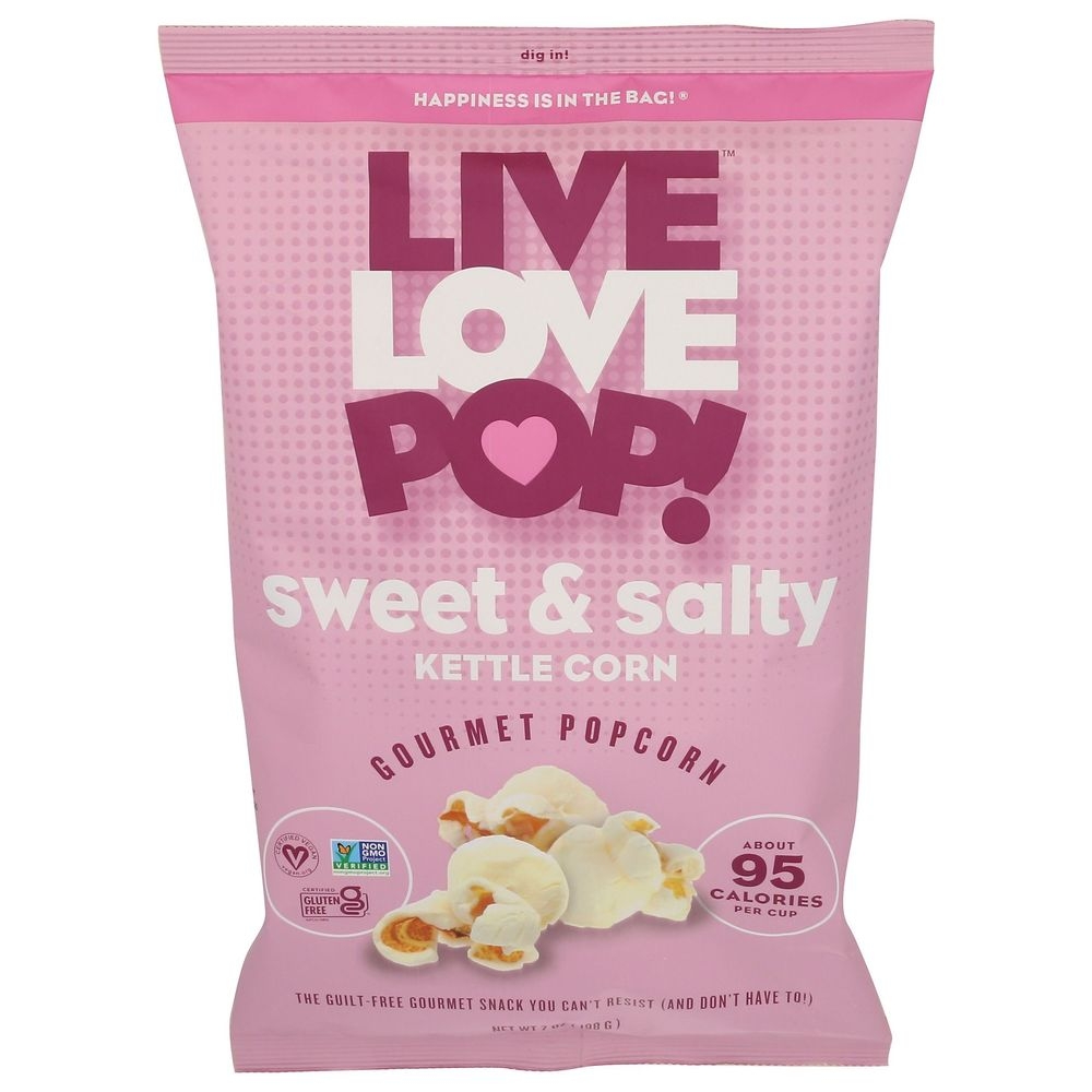 Live Love Pop Sweet and Salty Kettle Corn Gourmet Popcorn, 7 Ounce -- 12 per case