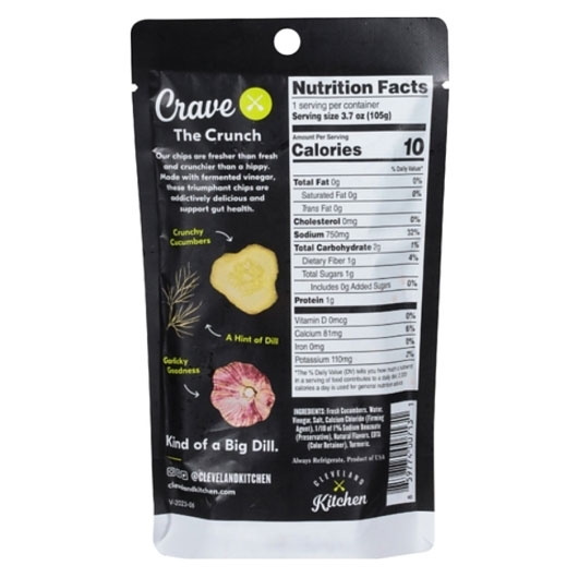 Cleveland Kraut Dilly Garlic Pickle Chip, 3 Ounce -- 12 per case