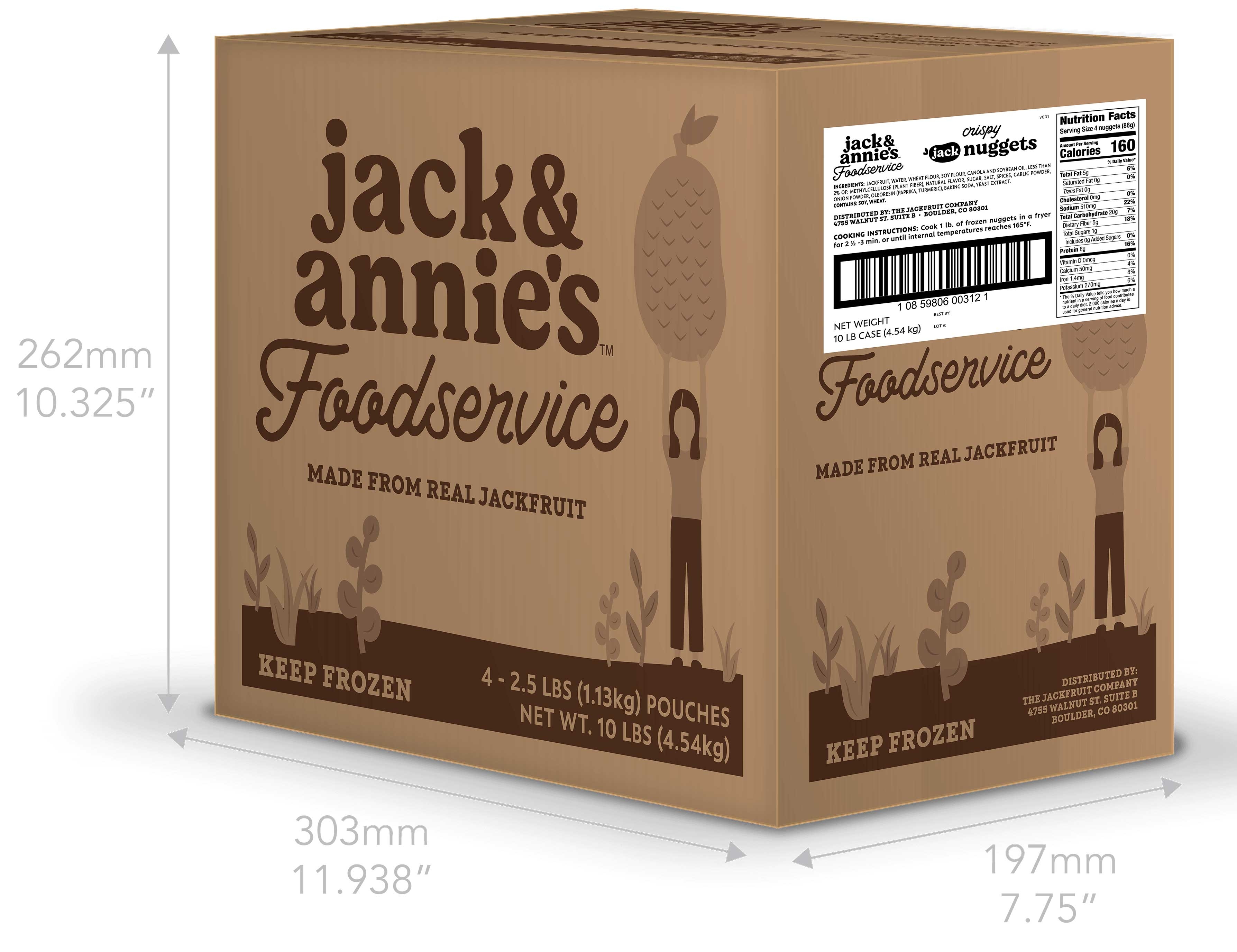 Jack and Annies Jackfruit Nugget, 2.5 Pound -- 4 per case