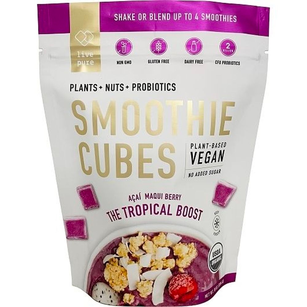 Live Pure Tropical Boost Acai Maqui Berry Smoothie Cubes, 20 count - 6 per case