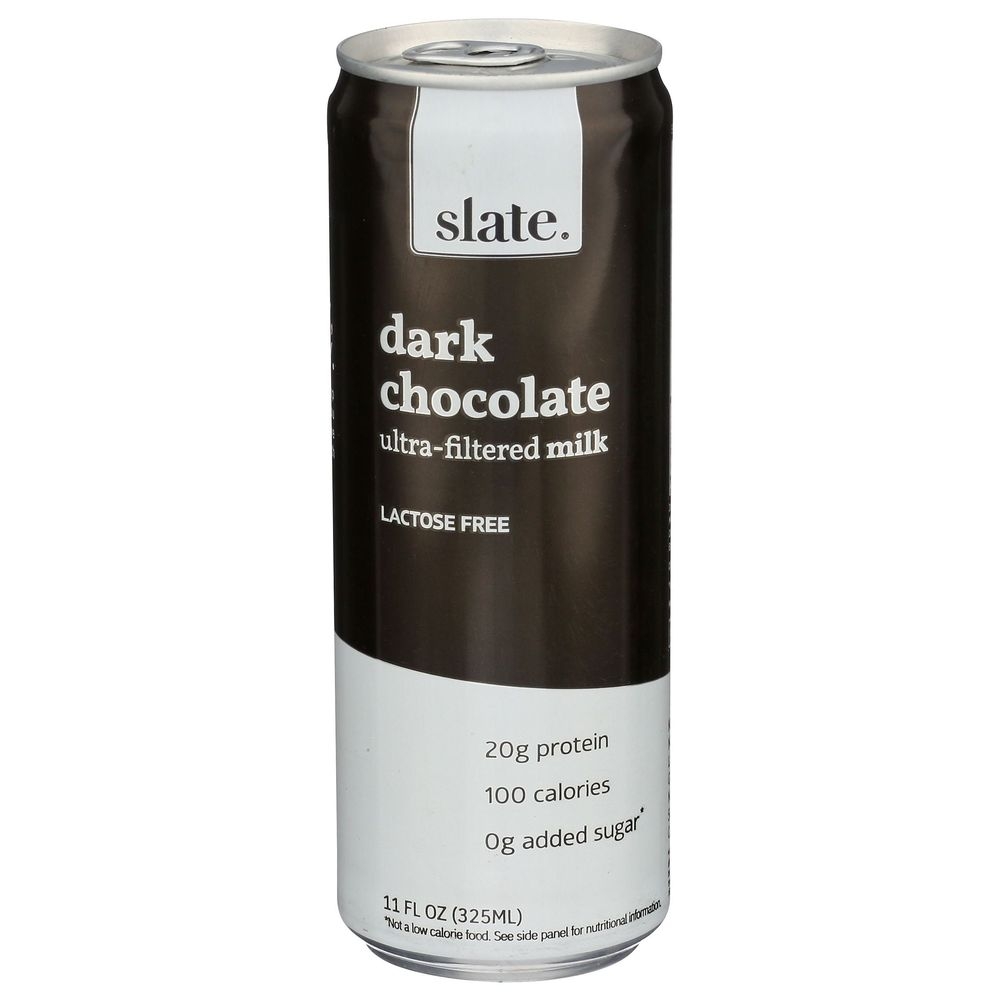 Slate Dark Chocolate Ultra Filtered Protein Milk Shake, 11 Fluid Ounce -- 12 per case