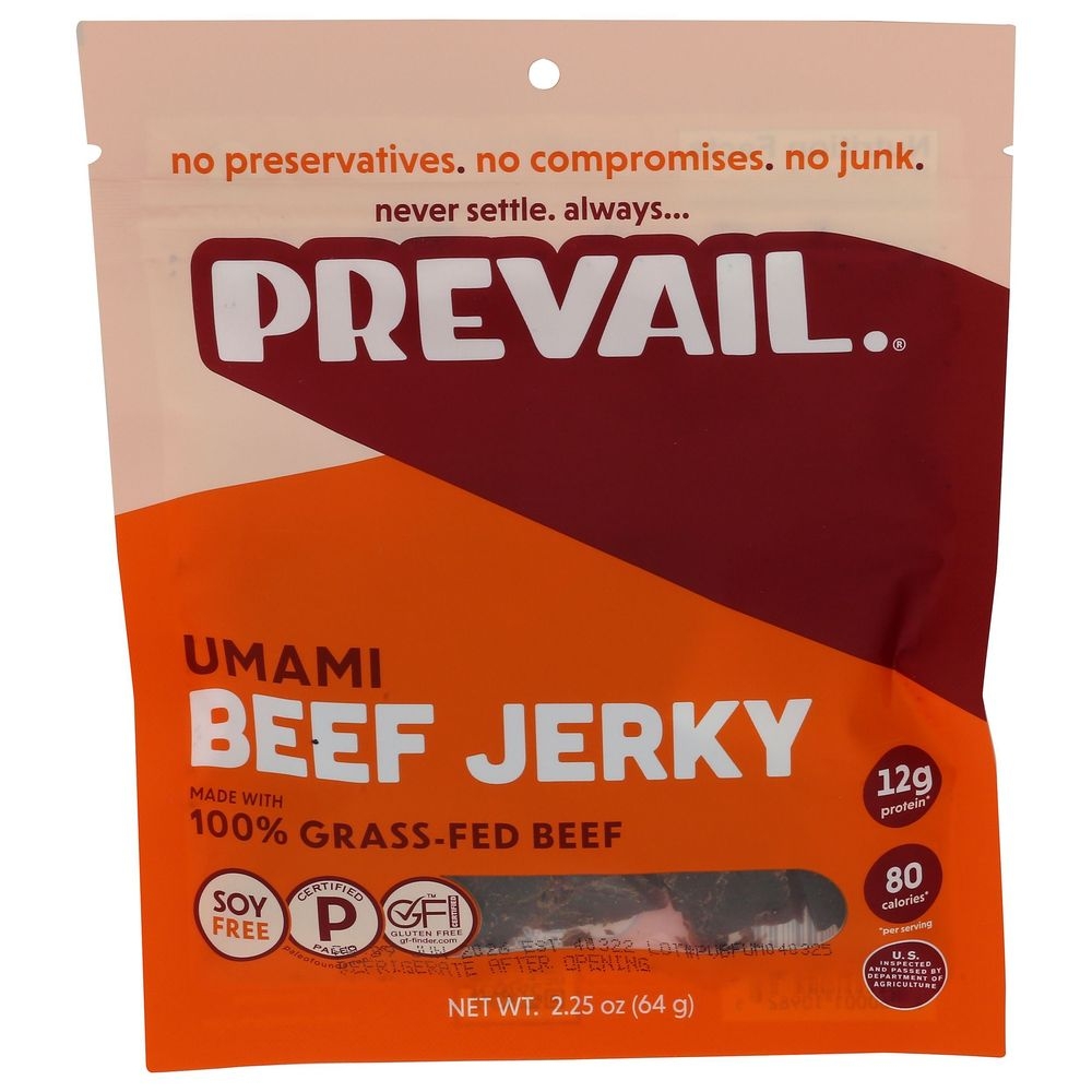 Prevail Umami Beef Jerky, 2.25 Ounce -- 8 per case