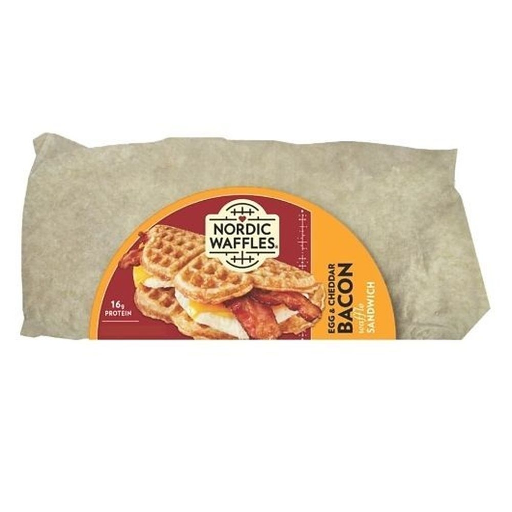 Nordic Waffles Bacon Egg and Cheese Waffle Sandwich, 5.12 Ounce -- 36 per case