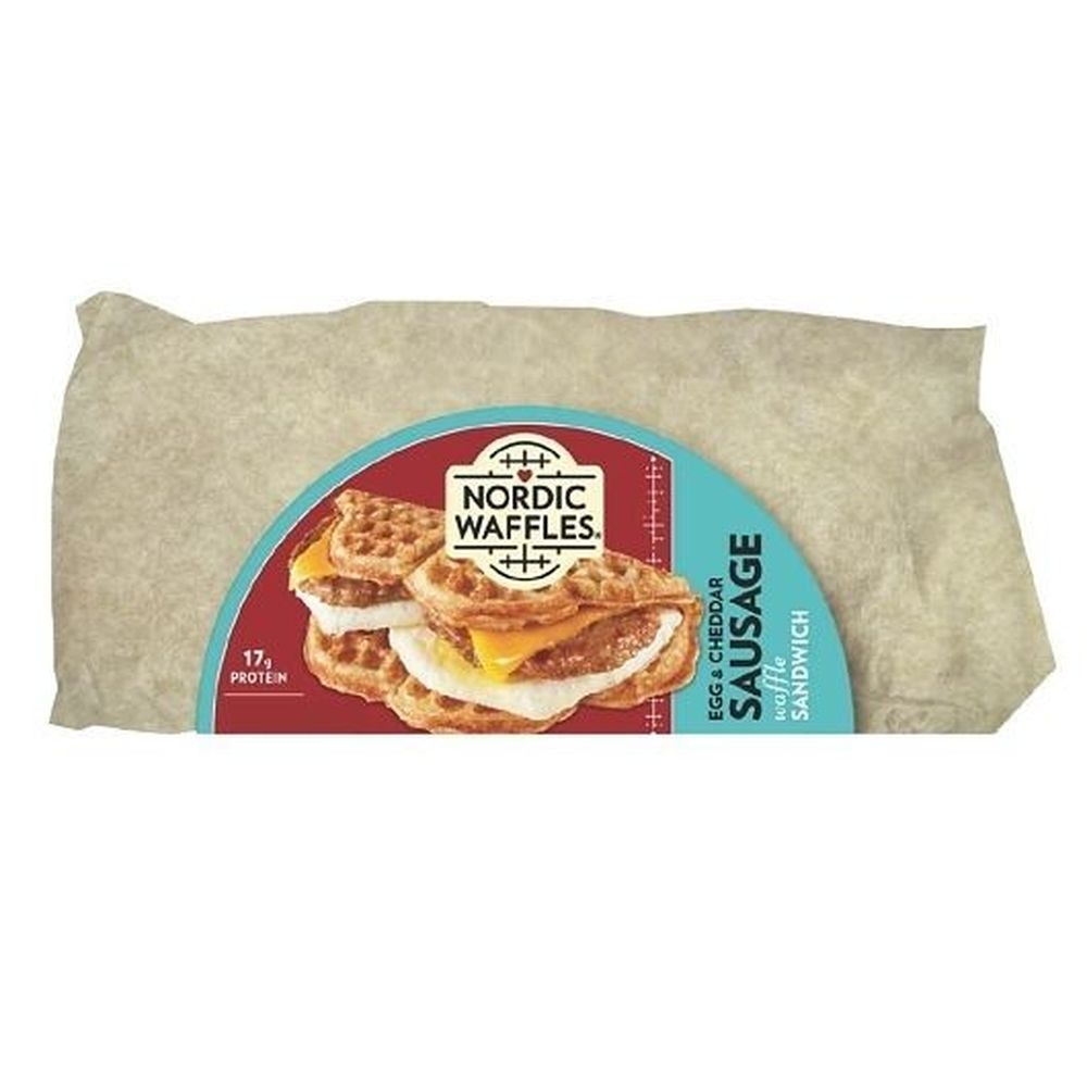Nordic Waffles Sausage Egg and Cheese Waffle Sandwich, 5.76 Ounce -- 36 per case