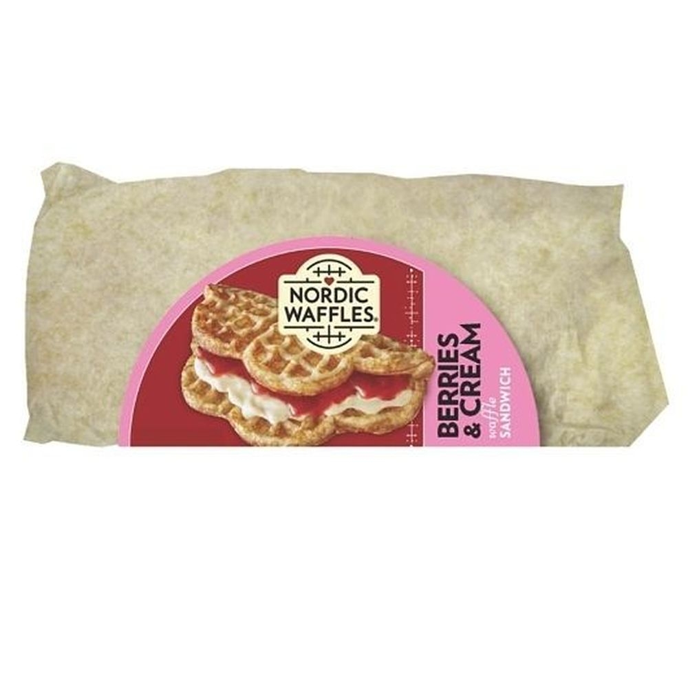 Nordic Waffles Berries and Cream Waffle Sandwich, 4 Ounce -- 36 per case