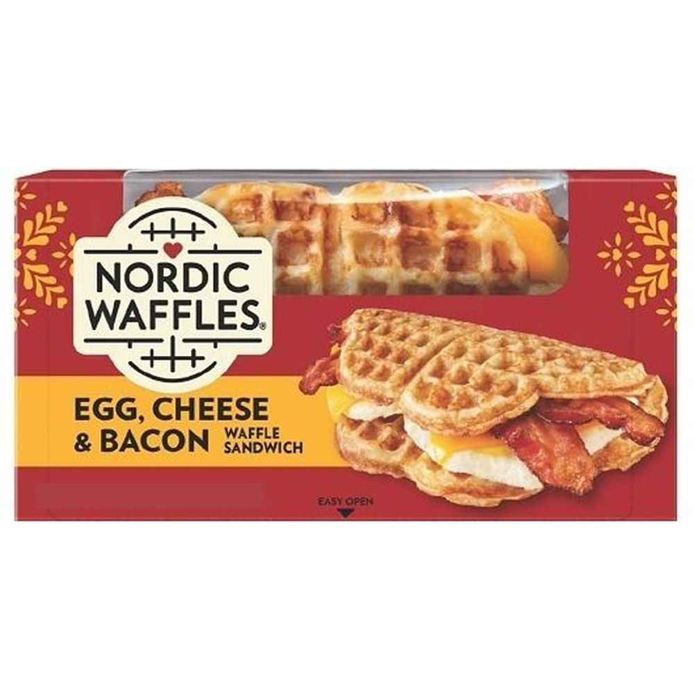 Nordic Waffles Bacon Egg and Cheese Waffle Sandwich, 5.12 Ounce -- 12 per case