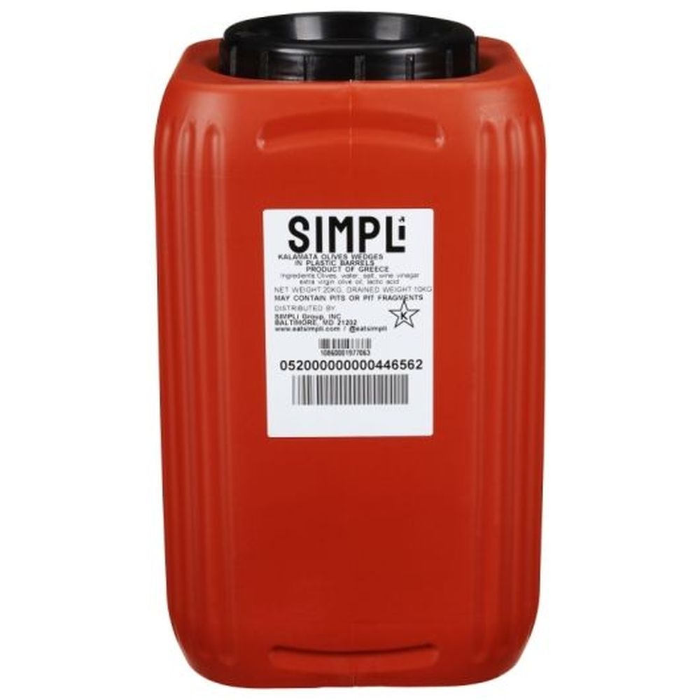 Simpli Kalamata Olive Wedges, 20 Kilogram