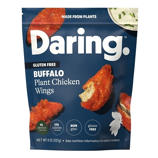 Daring Foods Plant-Based Gluten-Free Buffalo Chicken Wings, 8 Ounce -- 6 per case
