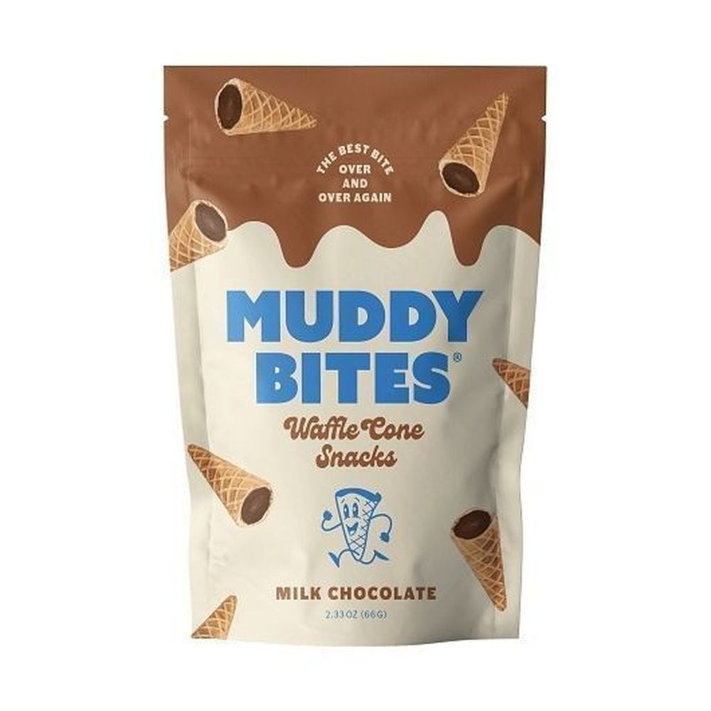 Muddy Bites Milk Chocolate Waffle Cone Snack, 2.33 Ounce -- 12 per case