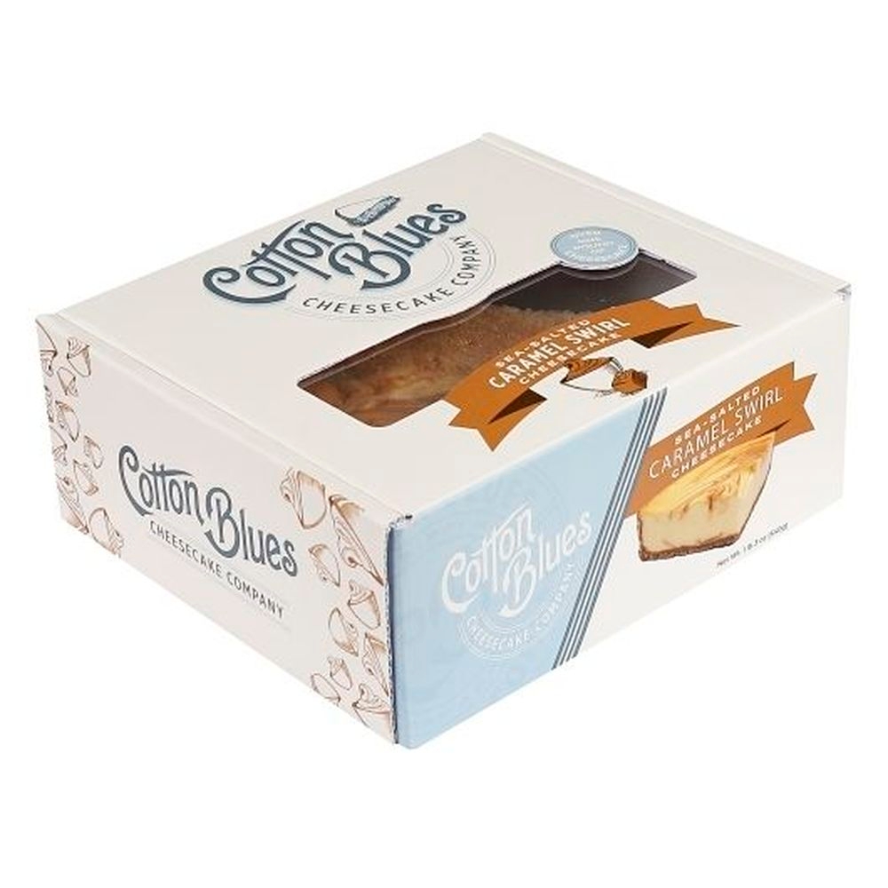 Cotton Blues Sea-Salted Caramel Swirl Quarter Cheesecake, 19 Ounce - 6 per case