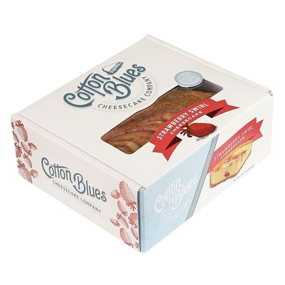 Cotton Blues Strawberry Swirl Quarter Cheesecake, 19 Ounce - 6 per case