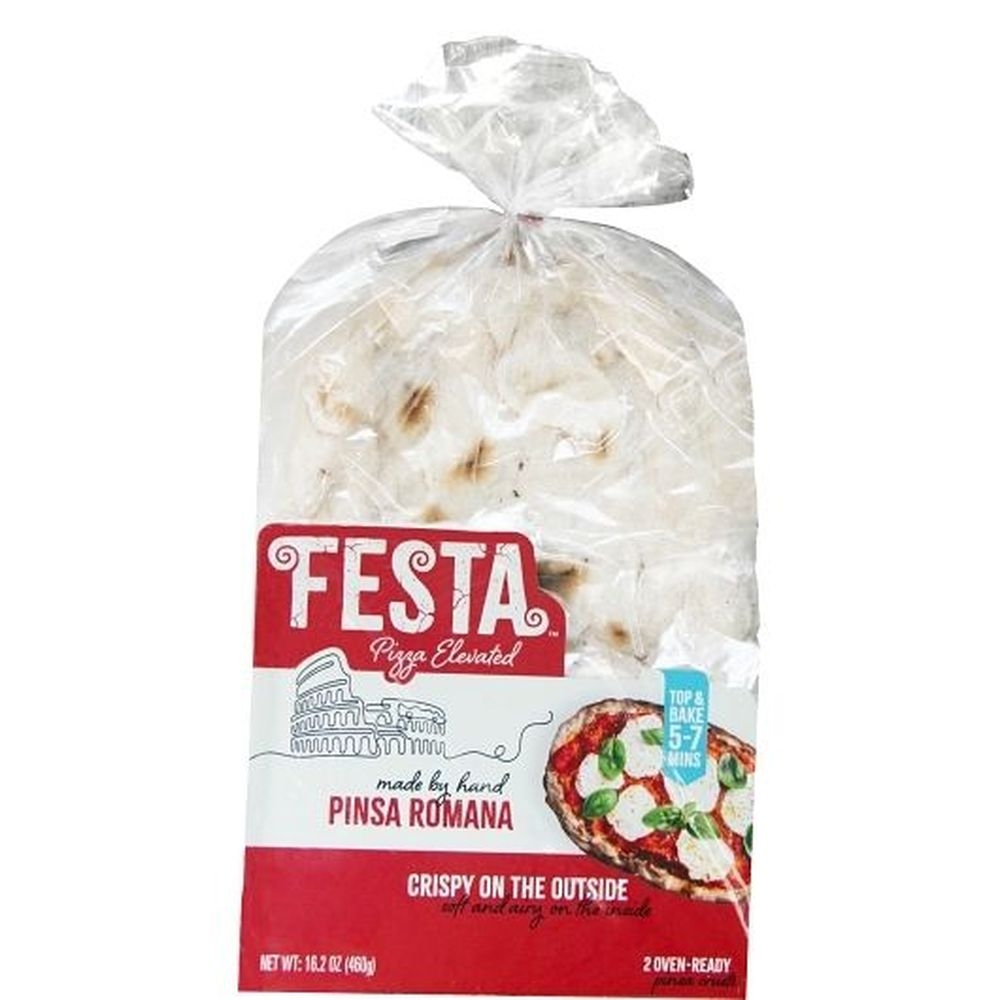 Festa 12 x 8 inch Oval Pinsa Romana Crusts, 2 count -- 6 per case
