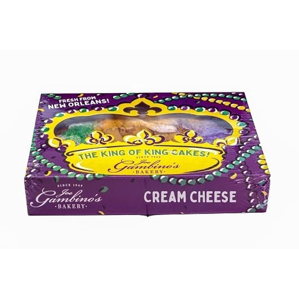 Joes Gambinos Bakery Cream Cheese King Cake, 46 Ounce -- 6 per case