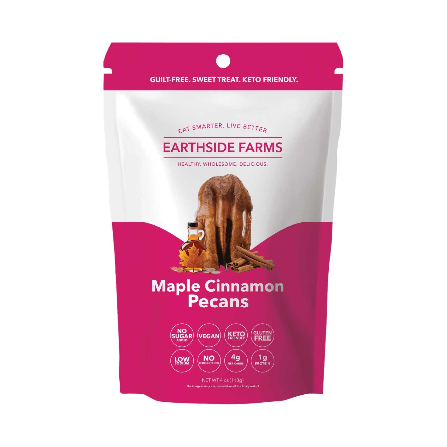 Earthside Farms Maple Candied Pecans, 4 Ounce -- 10 per case
