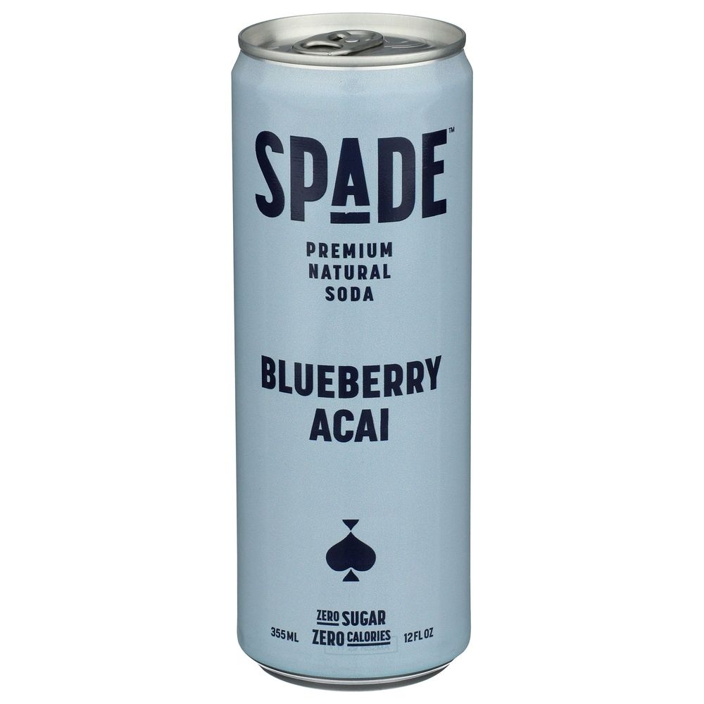 Spade Blueberry Acai Soda, 12 Fluid Ounce -- 12 per case