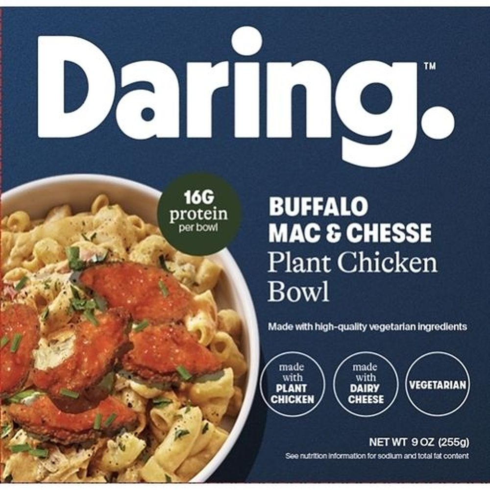 Daring Foods Buffalo Mac and Cheese Plant Chicken Bowl, 9 Ounce - 6 per case