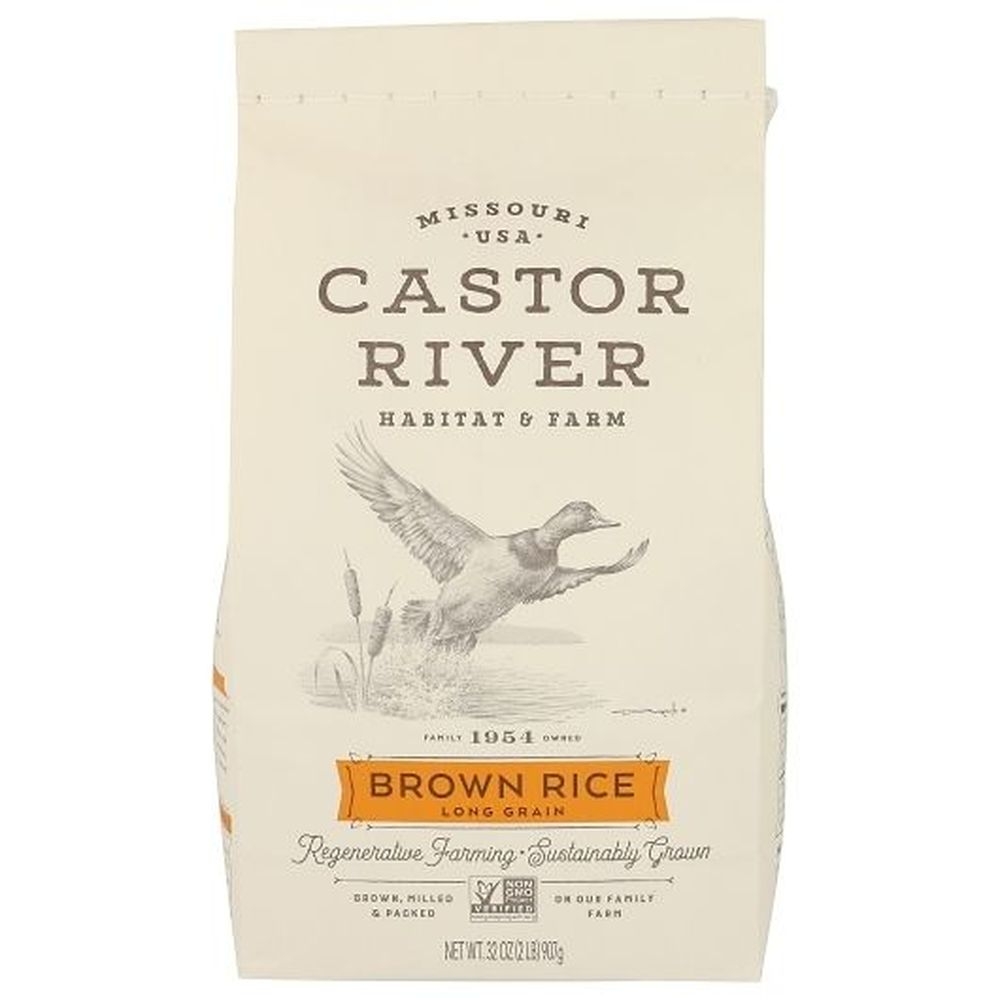 Castor River Long Grain Brown Rice, 32 Ounce - 6 per case