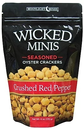 Wicked Minis Crushed Red Pepper Seasoned Oyster Crackers, 6 Ounce -- 6 per case