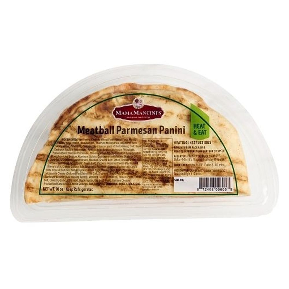 Mamamancinis Meatball Parmesan Panini, 10 Ounce - 4 per case