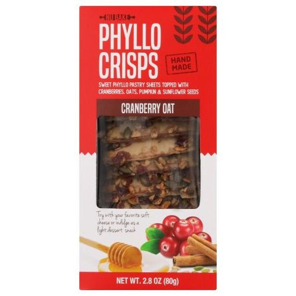 Nu Bake Cranberry Oat Phyllo Crisps, 2.8 Ounce -- 12 per case