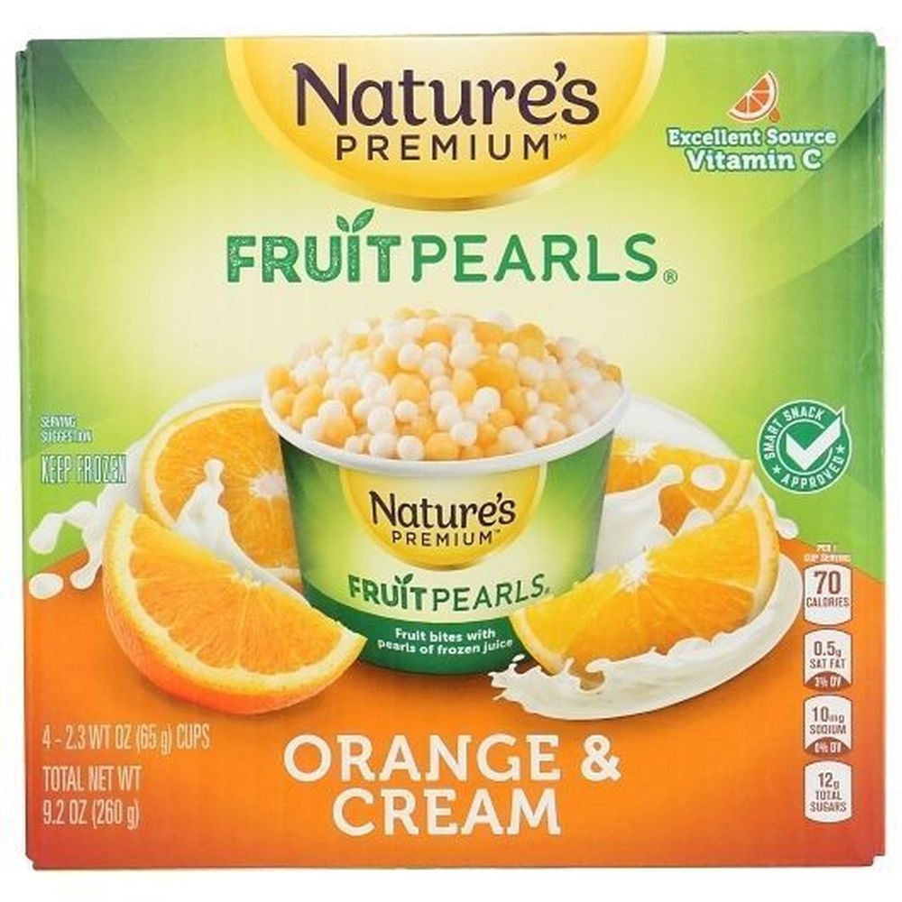 Natures Premium Fruit Pearls Orange and Cream Fruit Pearls, 9.2 Ounce -- 8 per case