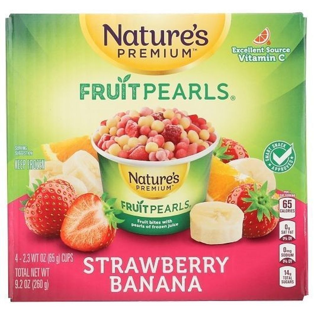 Natures Premium Fruit Pearls Strawberry Banana Fruit Pearls, 9.2 Ounce -- 8 per case
