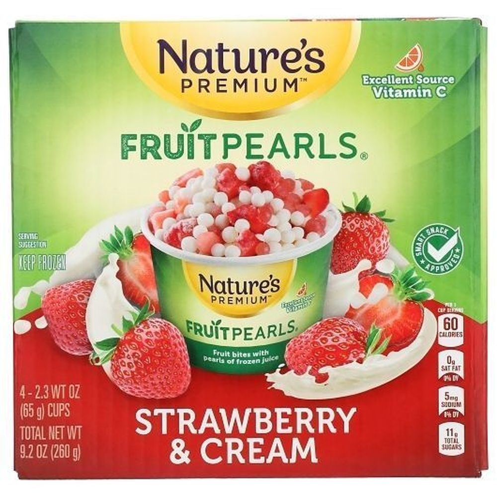Natures Premium Fruit Pearls Strawberry and Cream Fruit Pearls, 9.2 Ounce -- 8 per case