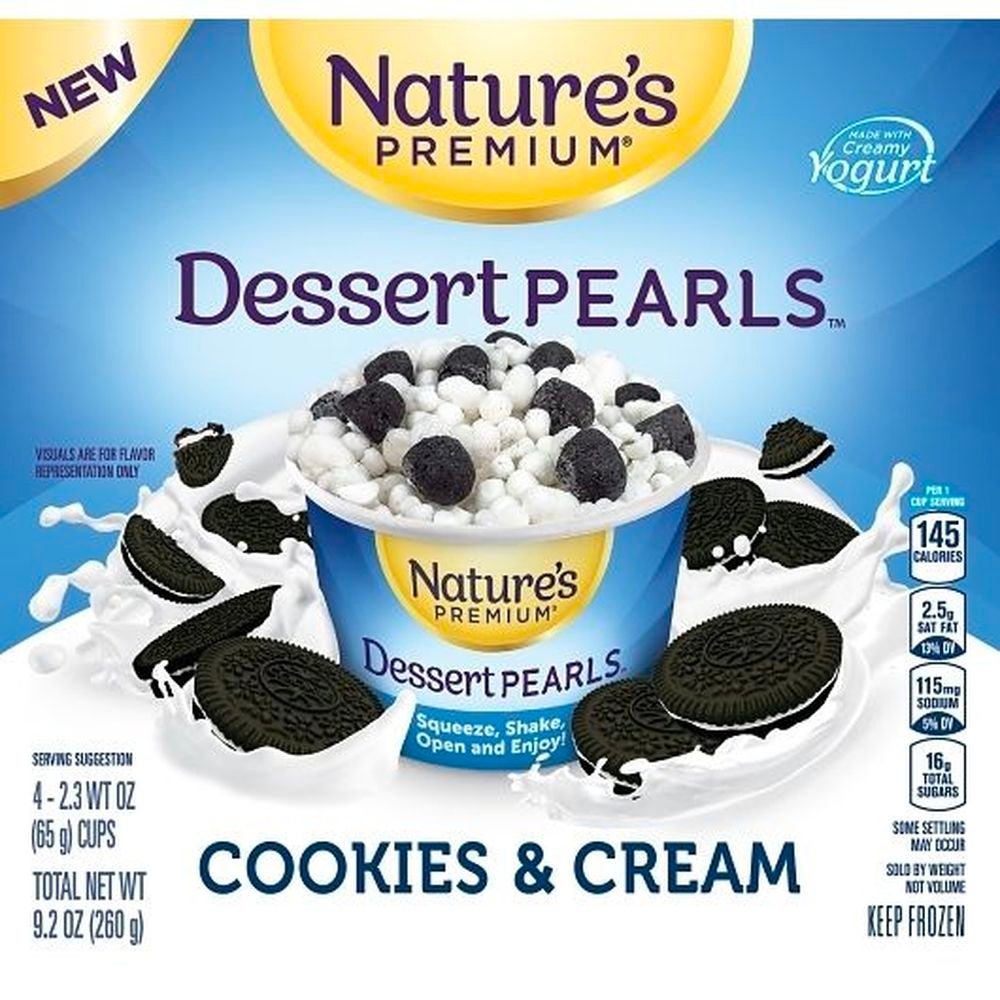 Natures Premium Cookies and Cream Dessert Pearls, 2.3 Ounce - 32 per case