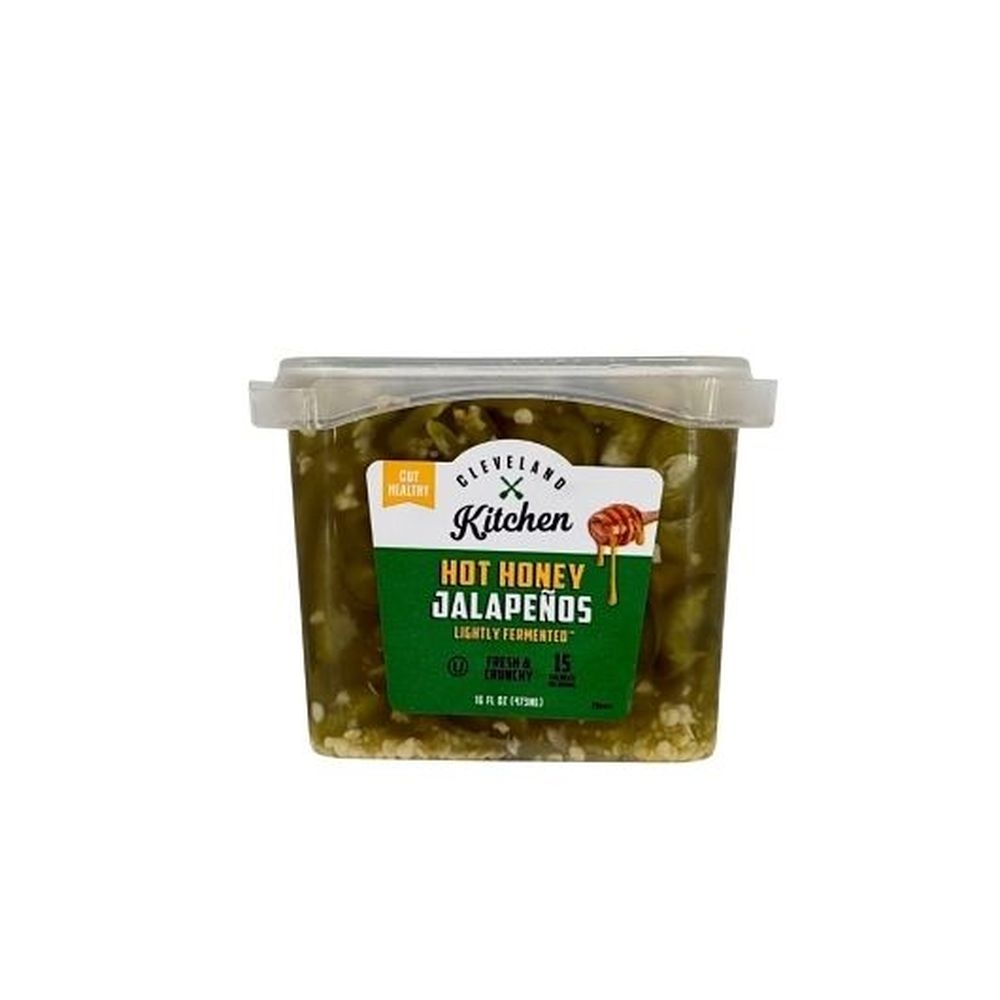 Cleveland Kitchen Lightly Fermented Hot Honey Jalapenos, 16 Ounce -- 6 per case