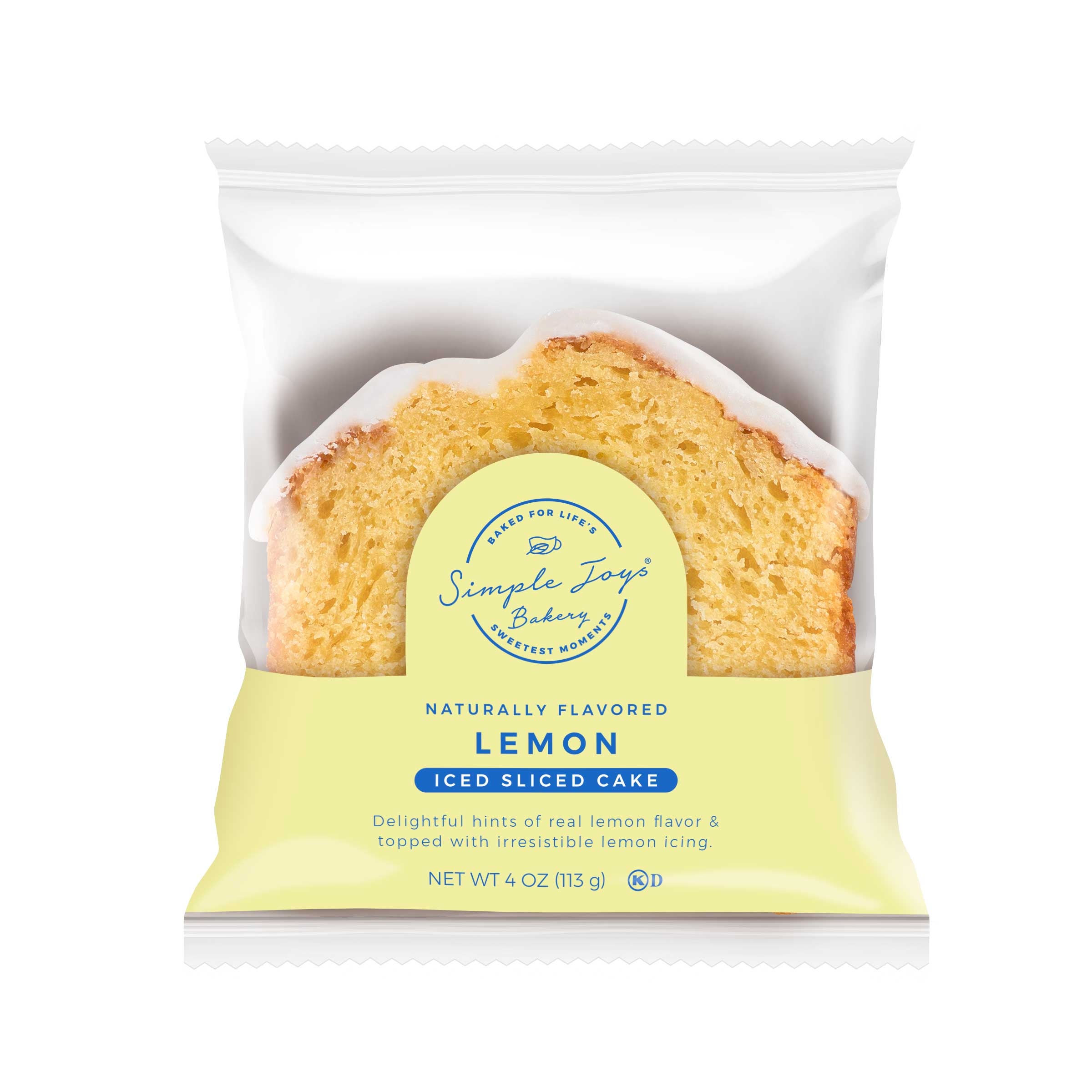 Simple Joys Bakery Iced Lemon Sliced Loaf  Cake -- 20 per case