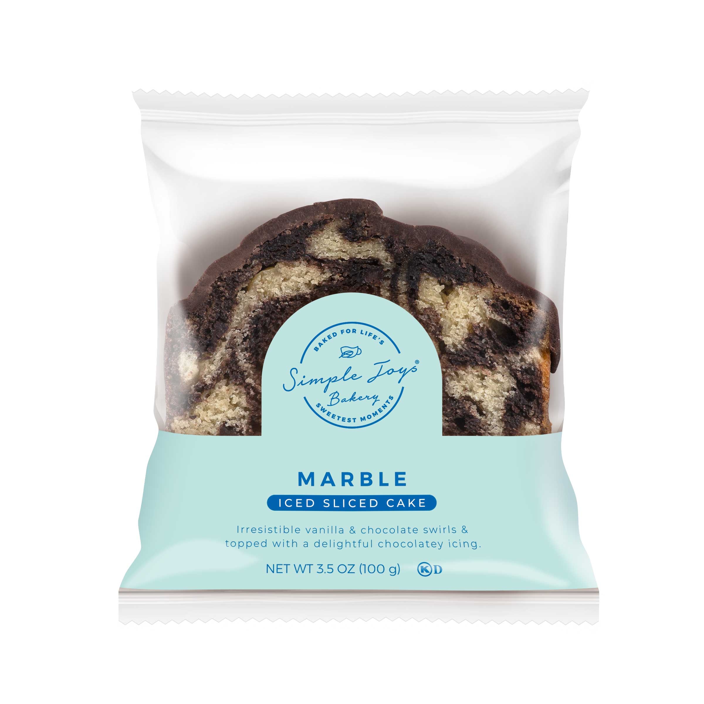 Simple Joys Bakery Iced Marble Sliced Loaf Cake -- 20 per case