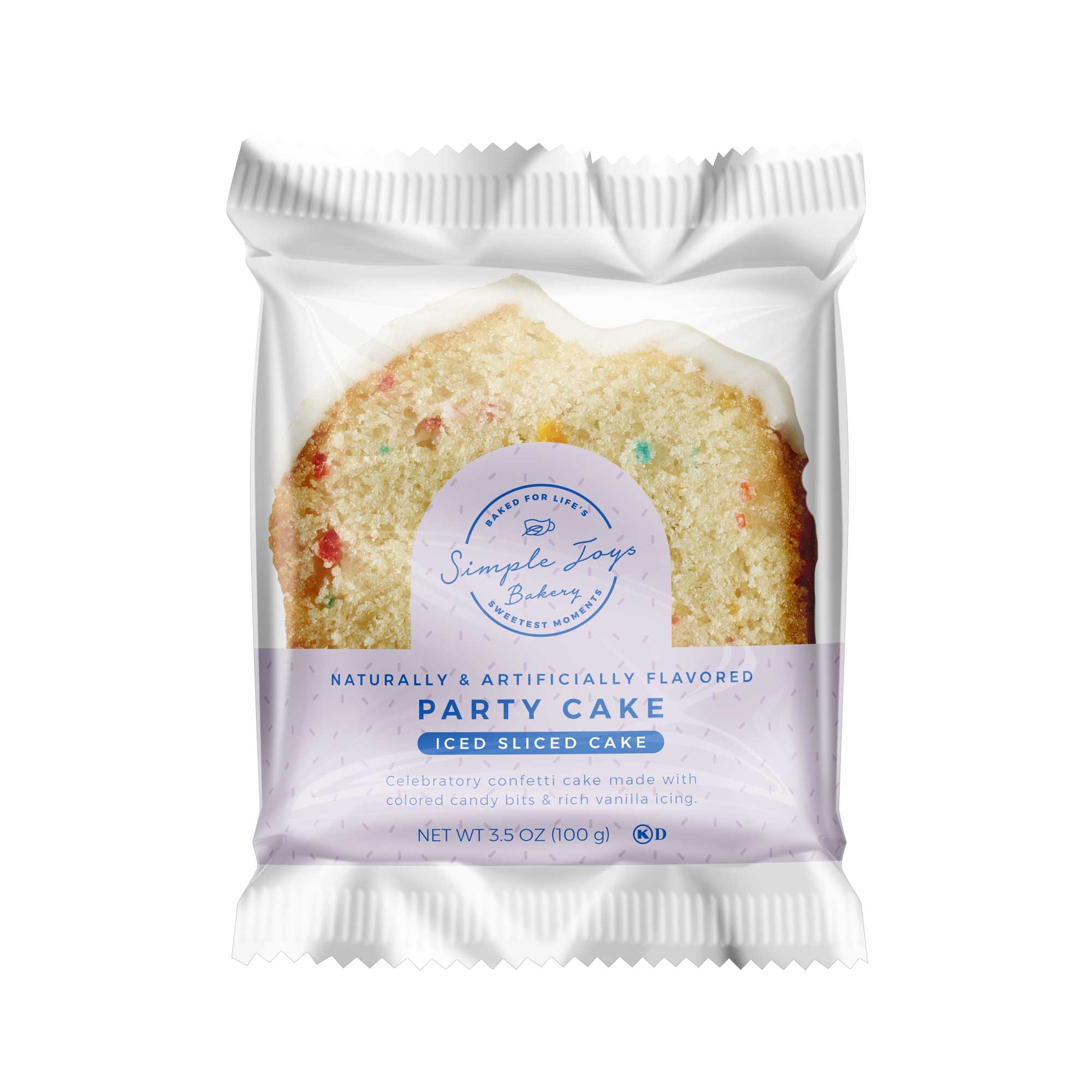 Simple Joys Bakery Iced Party Sliced Loaf Cake -- 20 per case