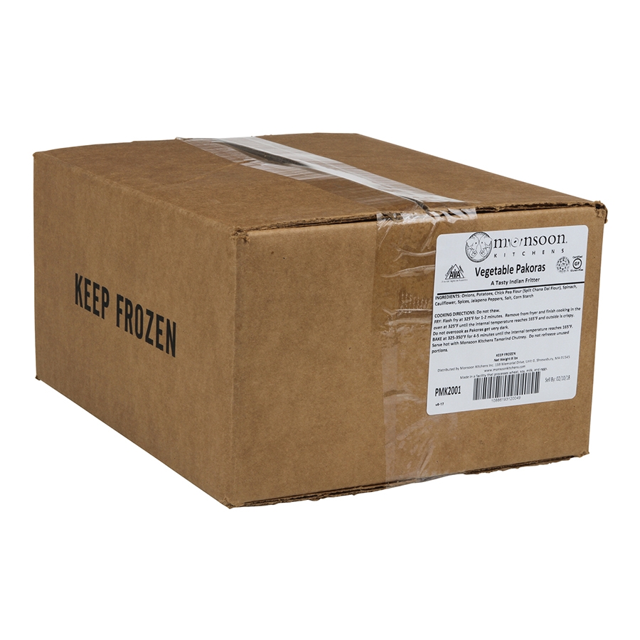 Monsoon Kitchens Vegetable Pakora Appetizer, 4 Pound -- 2 per case.