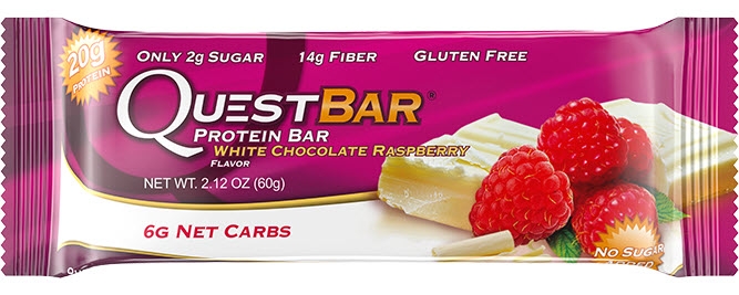 Quest White Chocolate Raspberry Protein Bar, 2.12 Ounce -- 144 per case.
