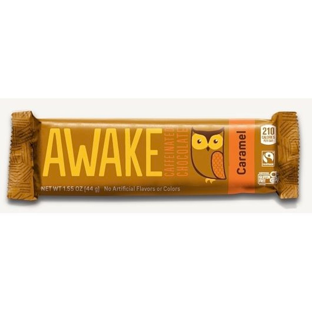 Awake Caramel Caffeinated Chocolate Bar, 1.55 Ounce - 105 per case