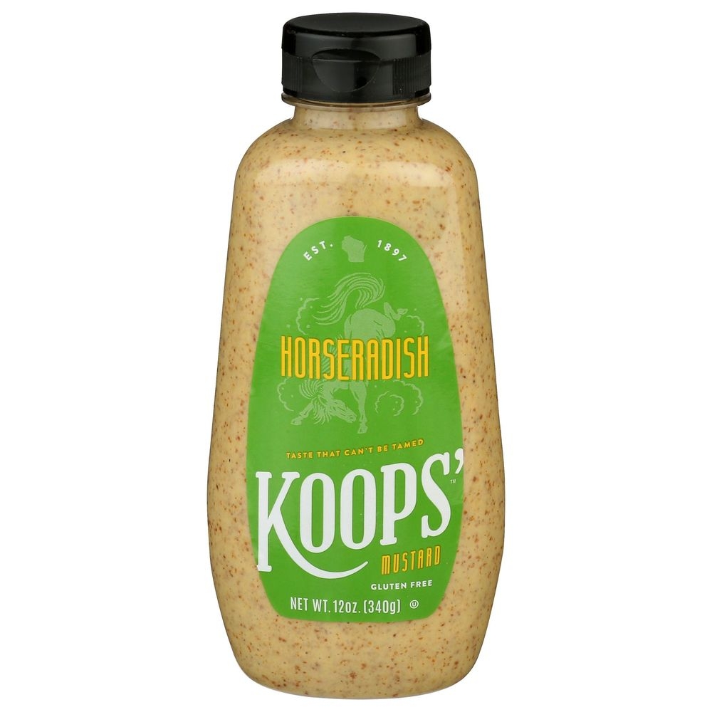 Koops Horseradish Mustard, 12 Ounce -- 12 per case