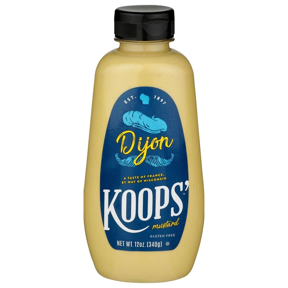 Koops Dijon Mustard with White Wine, 12 Ounce -- 12 per case