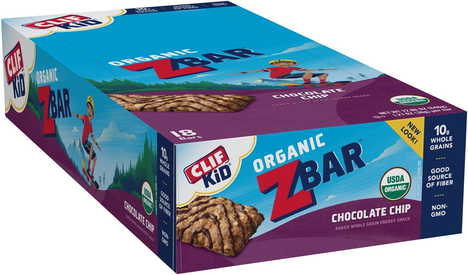 Clif Kid Zbar Organic Chocolate Chip Snacks Bar, 1.27 Ounce -- 162 per case.