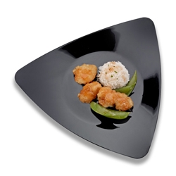 Triangles Black Dinner Plate -- 120 per case.