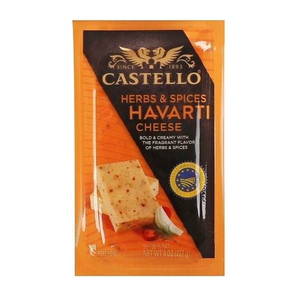 Castello Havarti Cheese with Herbs and Spices, 8 Ounce - 12 per case