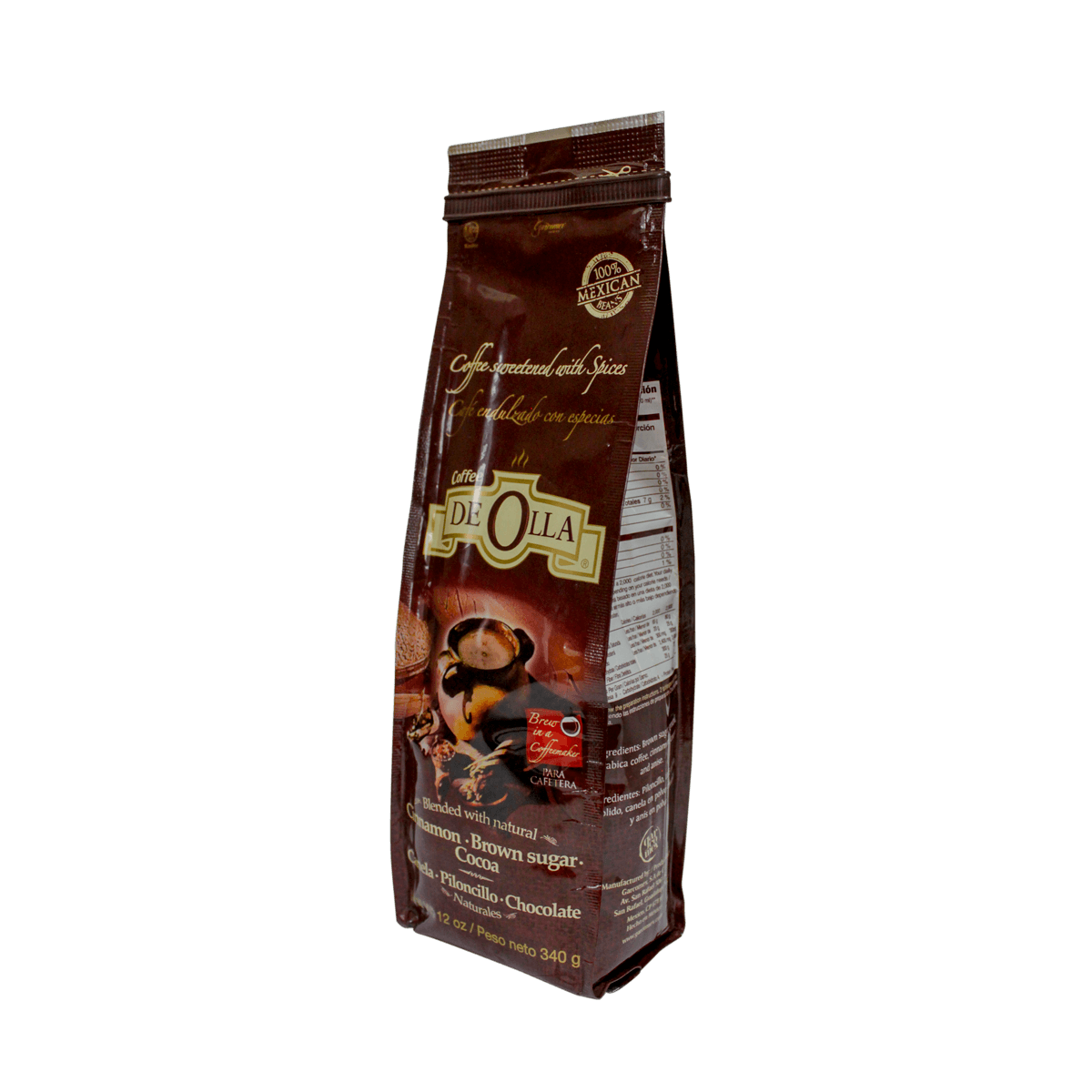 Cafe De Olla Cinnamon Brown Sugar and Cocoa Coffe, 12 Ounce -- 10 per case.