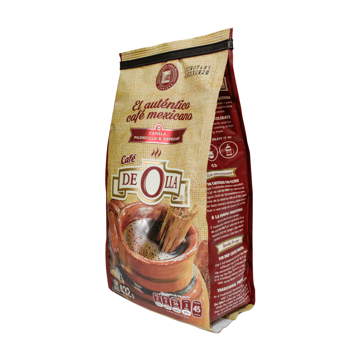 Cafe De Olla Cinnamon Brown Sugar and Spices Coffe, 15.2 Ounce -- 10 per case.