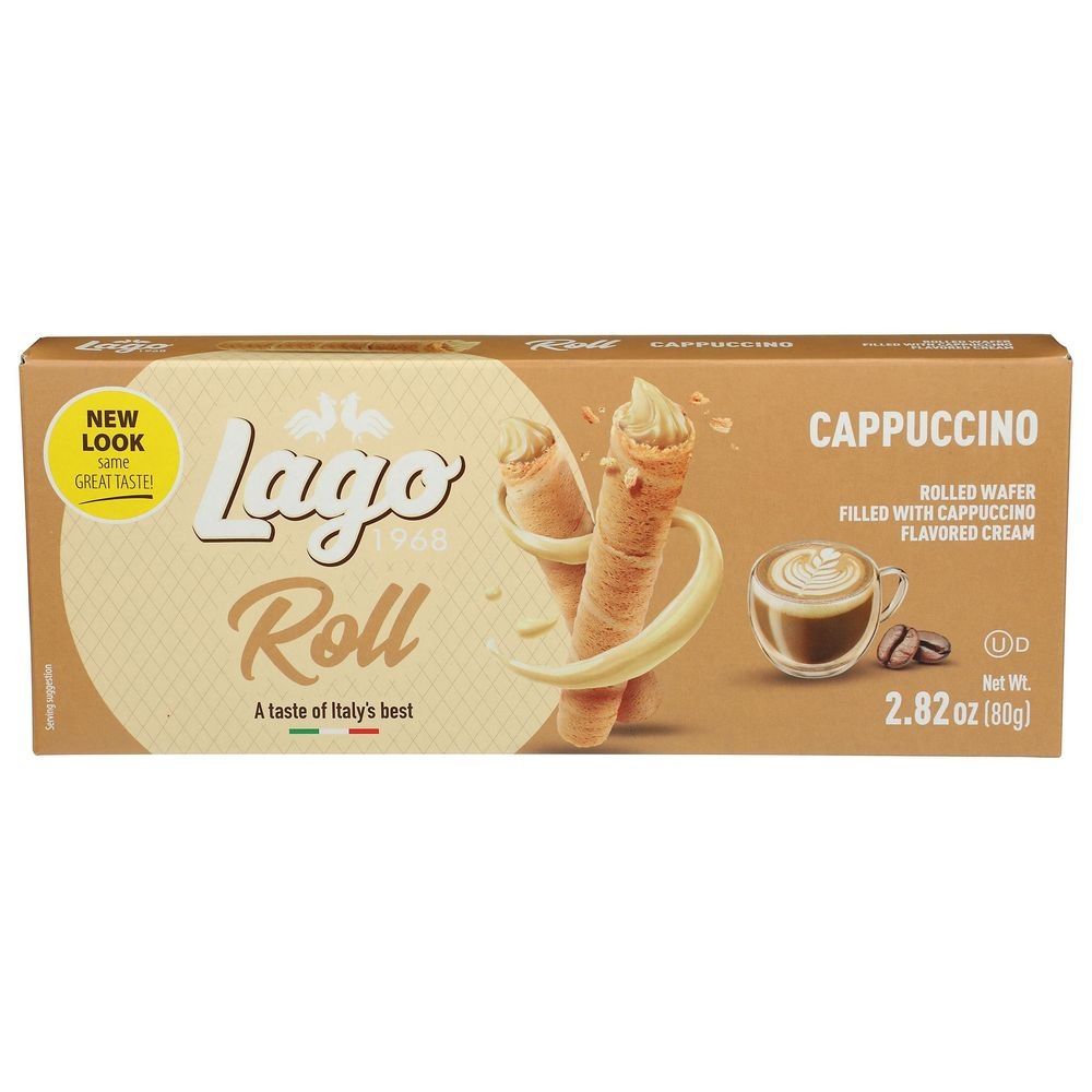 Gastone Lago Cappuccino Cream Wafer Roll, 2.82 Ounce -- 12 per case