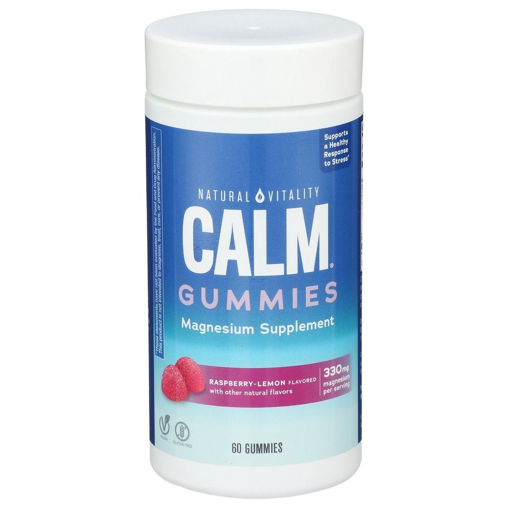 Natural Vitality Calm Raspberry Lemon Gummies, 60 count