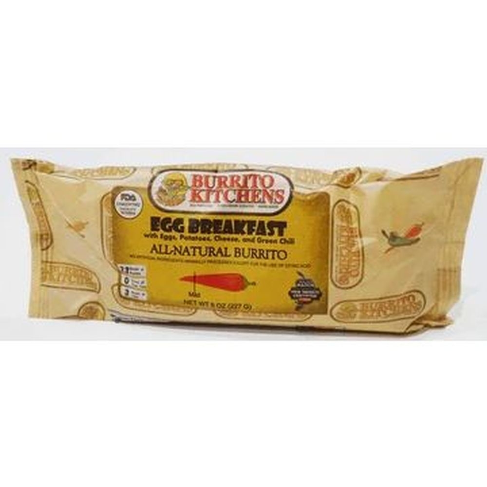 Burrito Kitchens Egg Breakfast Burrito, 8 Ounce -- 12 per case