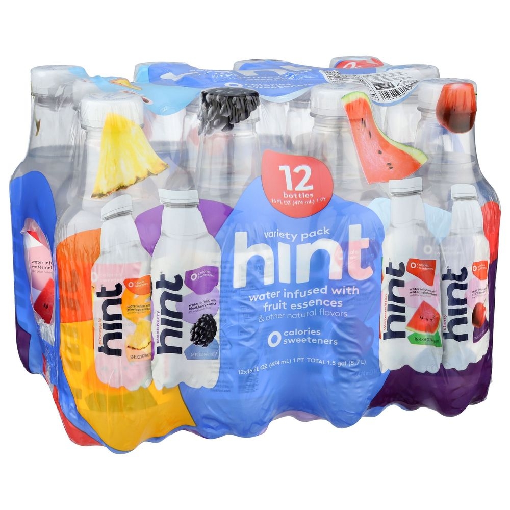 Hint 4 Flavor Water infused with Fruit Essences - Variety Pack, 16 Fluid Ounce -- 12 per case