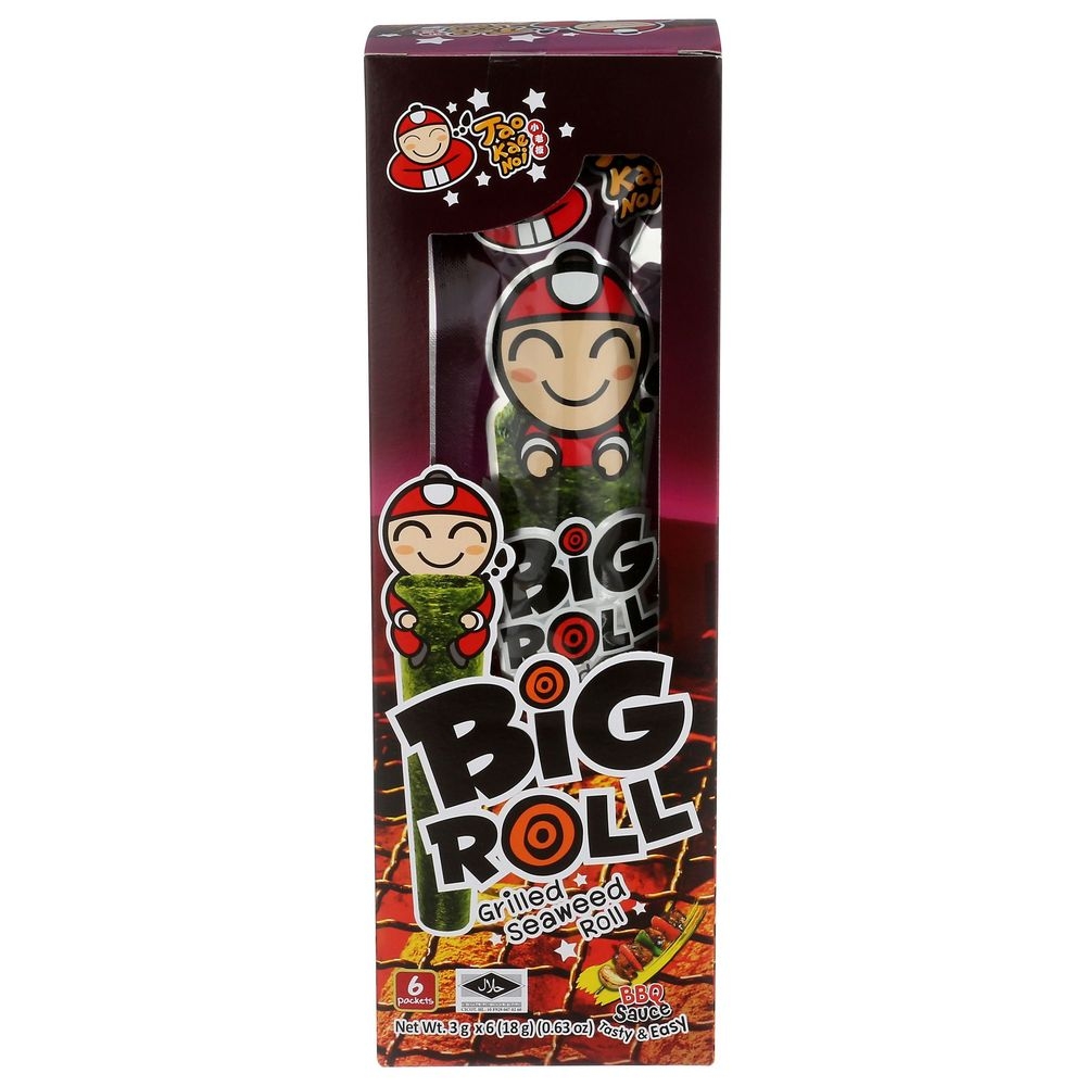 Taokaenoi BBQ Grilled Big Seaweed Rolls, 0.63 Ounce -- 12 per case