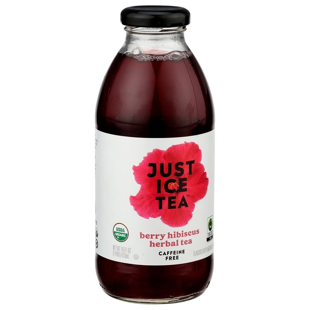 Just Ice Tea Organic Berry Hibiscus Herbal Tea, 16 Fluid Ounce -- 12 per case