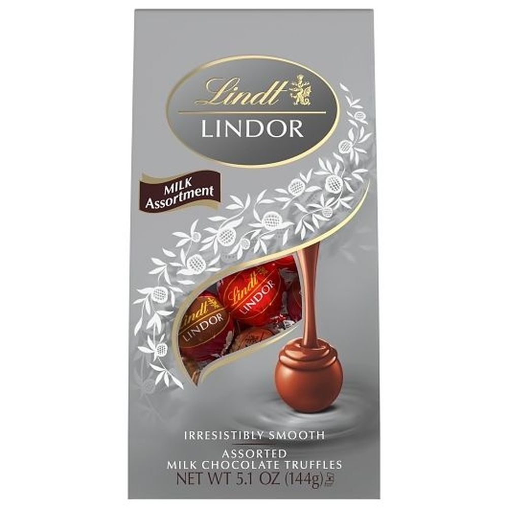 Lindt Lindor Assorted Milk Chocolate Candy Truffles, 5.1 Ounce -- 6 per case