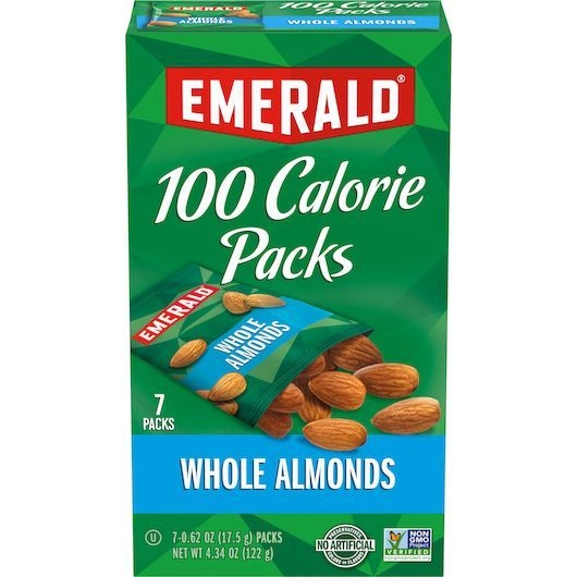 Emerald Natural Almonds - 100 Calorie Packs, 4.34 Ounce -- 12 per case